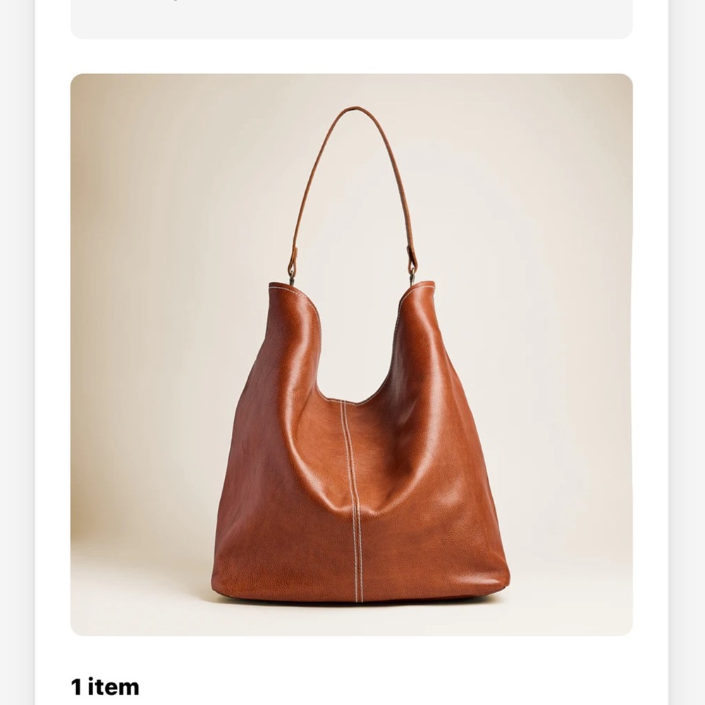 Parker Thatch-Brown Leather large Bucket Bag
